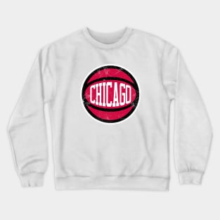 Chicago Retro Ball - White Crewneck Sweatshirt